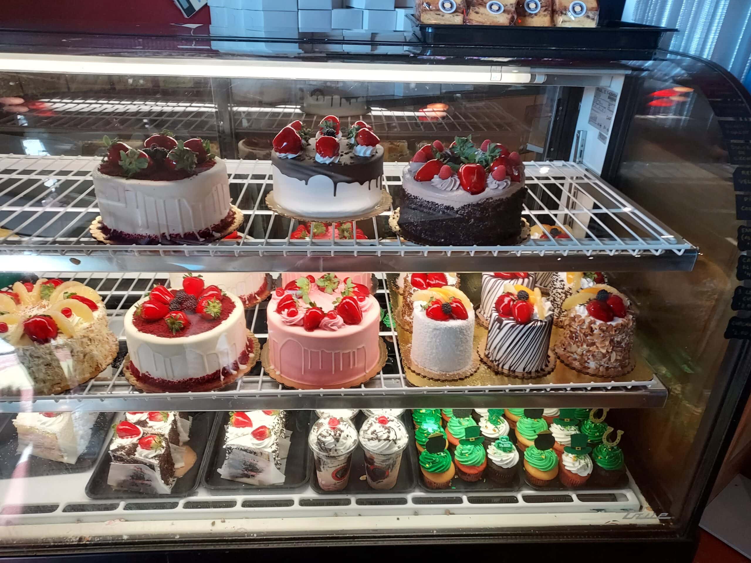 Beautifully decorated cakes and pastries at Argentina Bakery