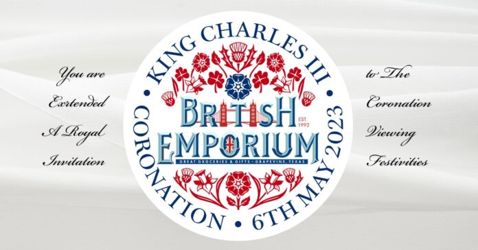 British emporium coronation watch party text