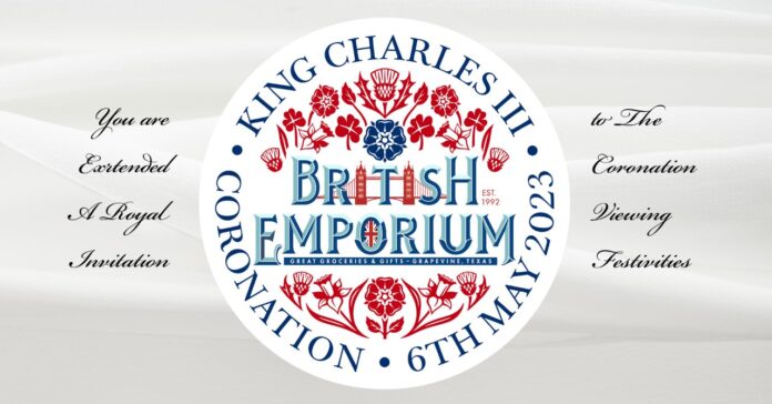 British emporium coronation watch party text