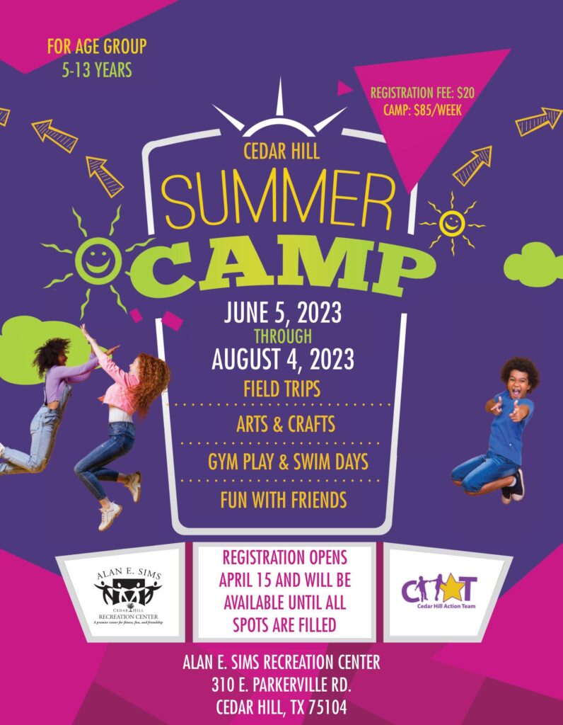 2023 DFW Area Summer CampsCedar Hill, Mansfield, Midlothian & More