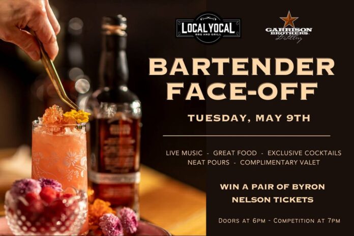 Flyer for Garrison Brothers bartender faceoff