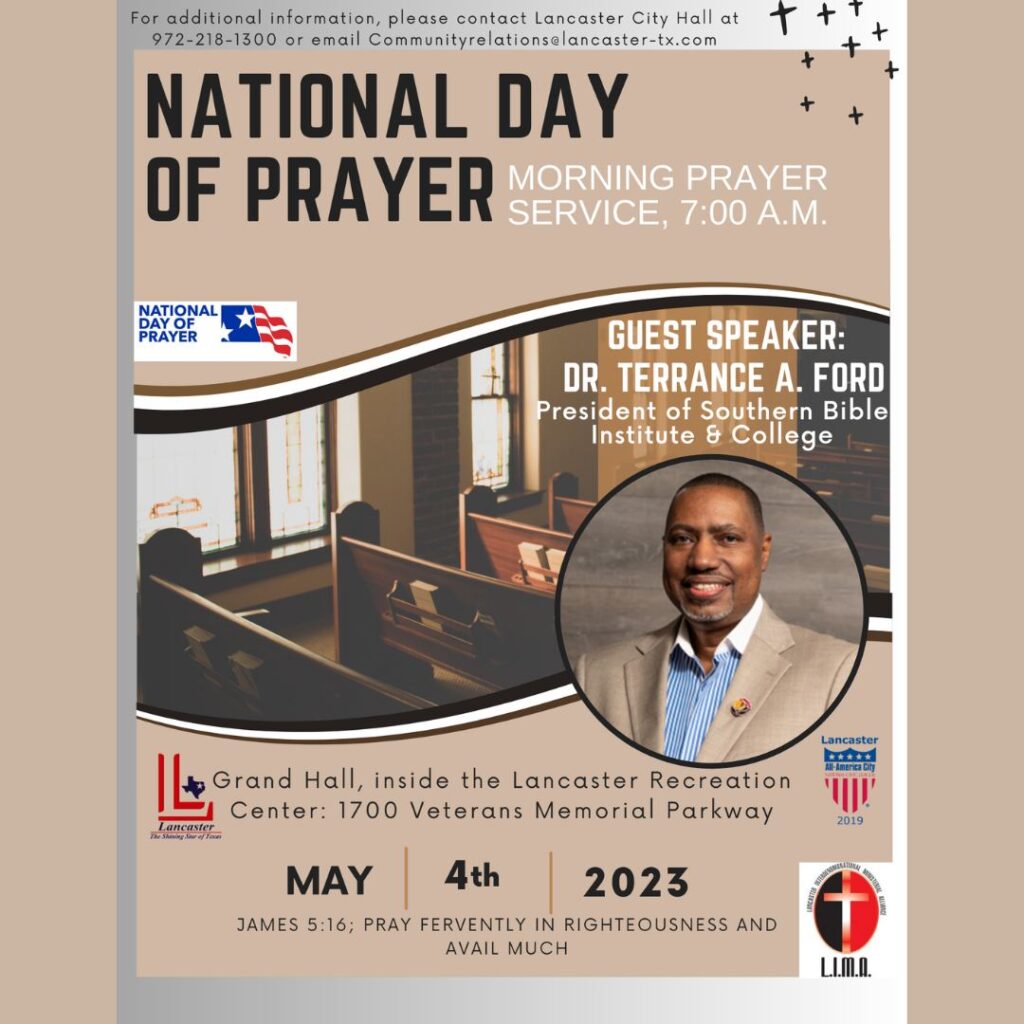 Lancaster National Day of Prayer Event May 4 Focus Daily News