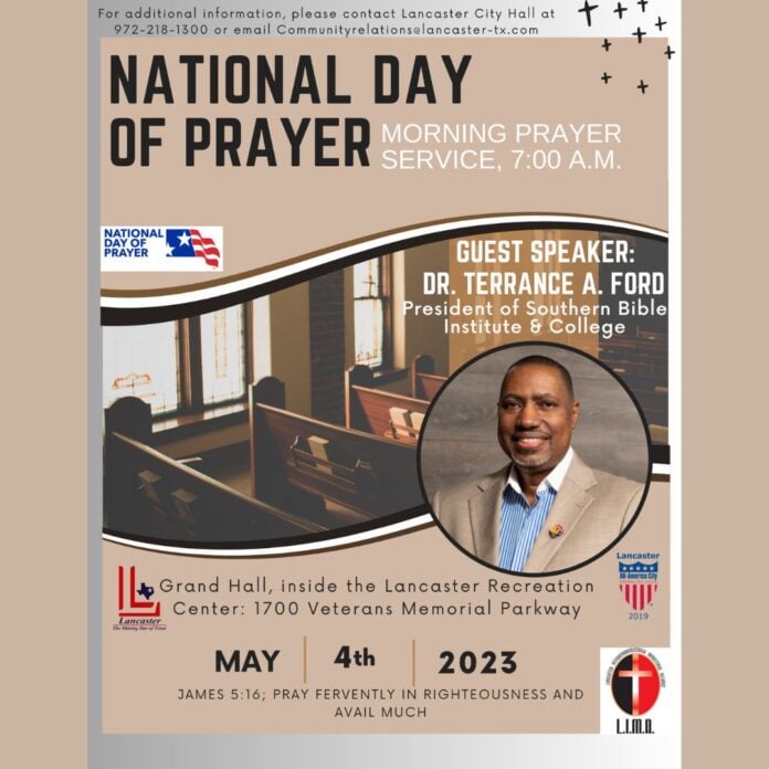 Lancaster National day of prayer poster