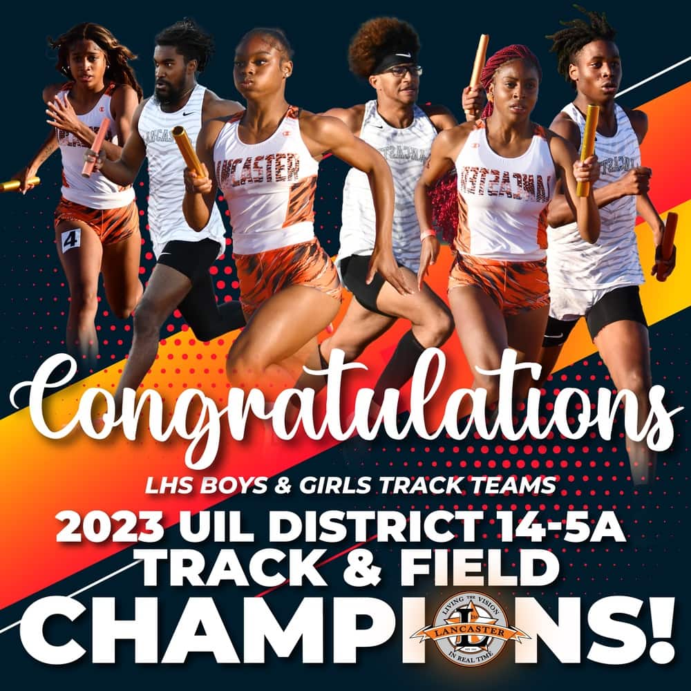 Lancaster track teams congratulations poster