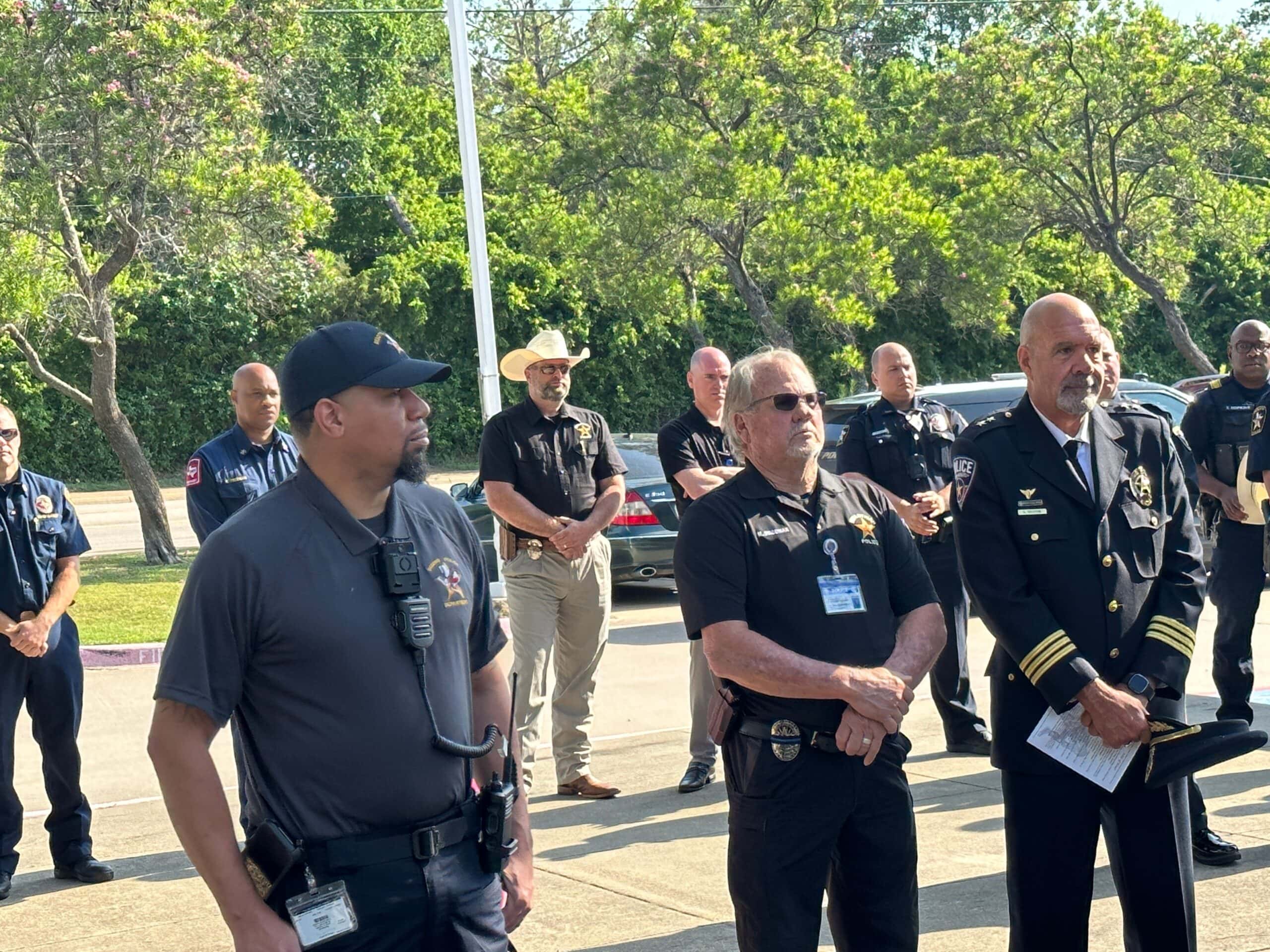 Local Police officials standing together