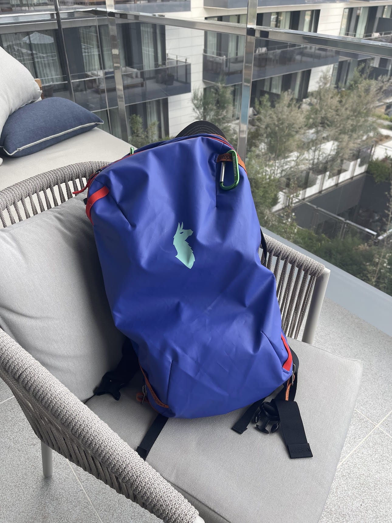 Cotopaxi bag in chair
