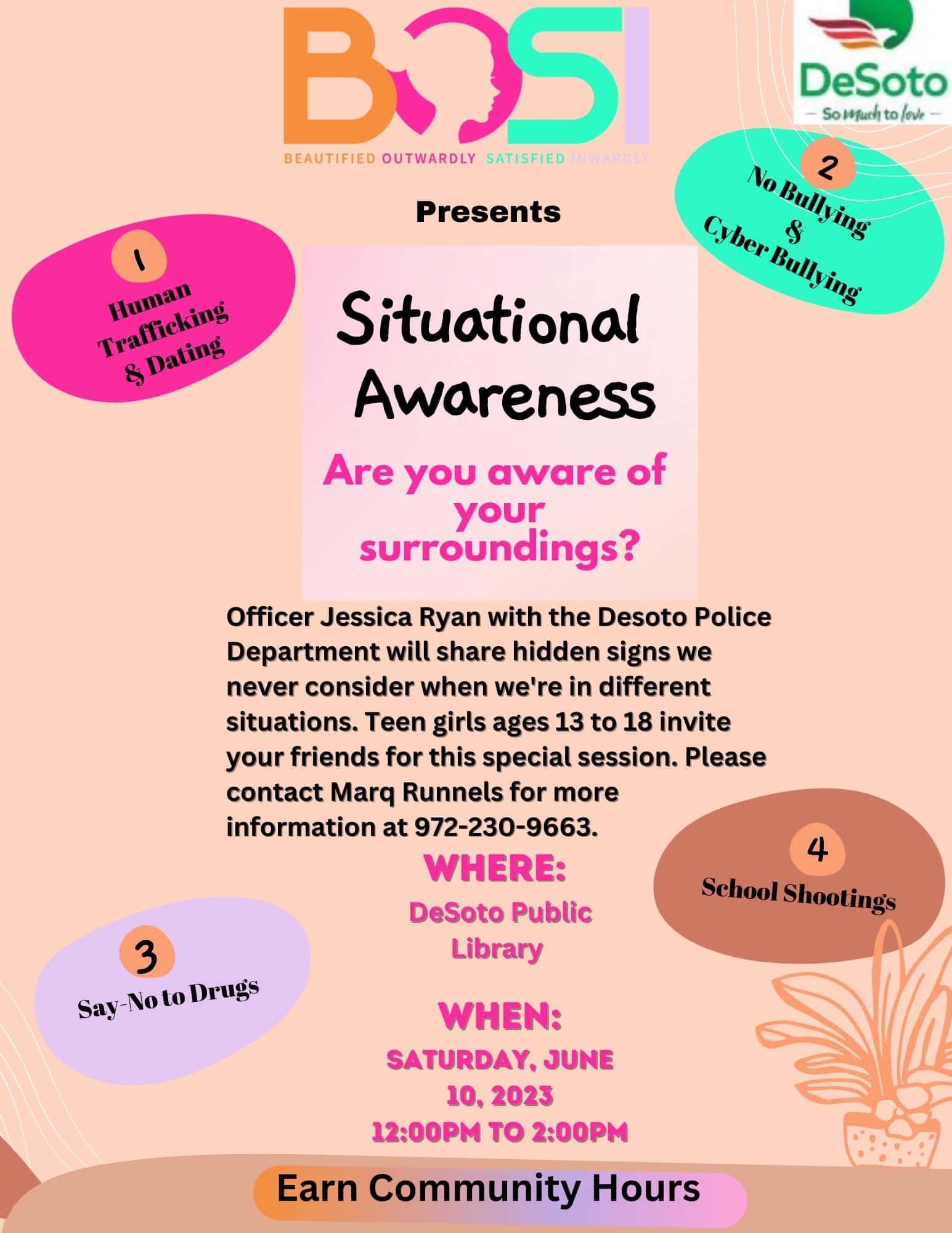 DeSoto Situational Awareness poster