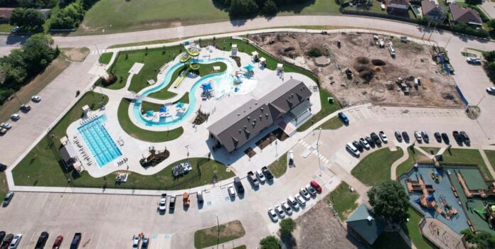 lagoon in Cedar Hill aerial photo