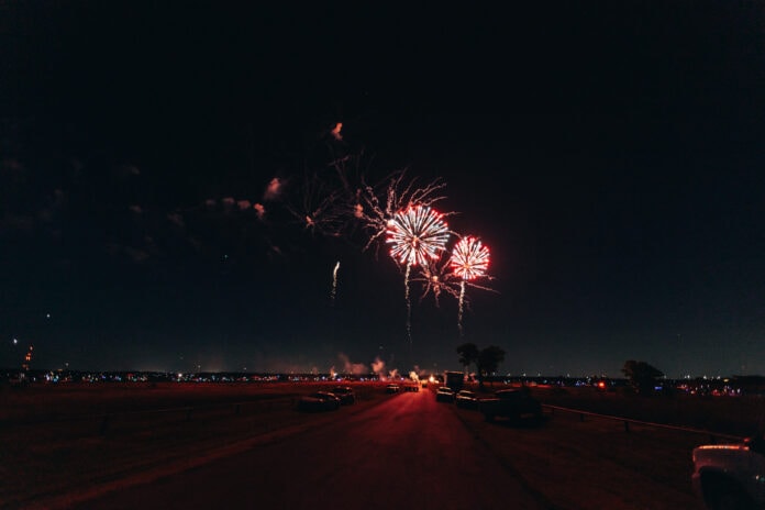 fireworks in the sky