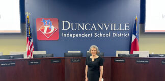 Flo Judd came to Duncanville to stay & She has for 46 years Flo Judd in Duncanville ISD board meeting