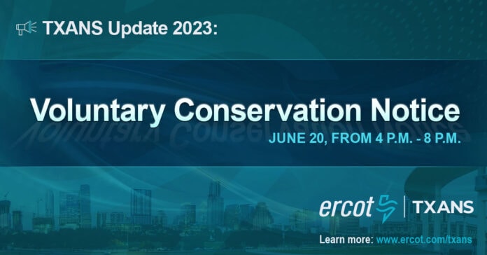 ERCOT conservation notice