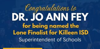 Midlothian ISD Superintendent Is Moving On To Killeen ISD Killeen ISD text with headshot of Jo Ann Fey