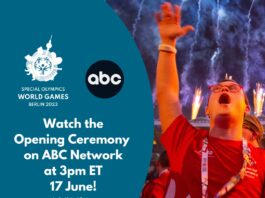 text opening ceremony special olympics world games graphics