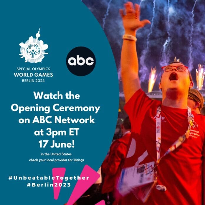 text opening ceremony special olympics world games graphics