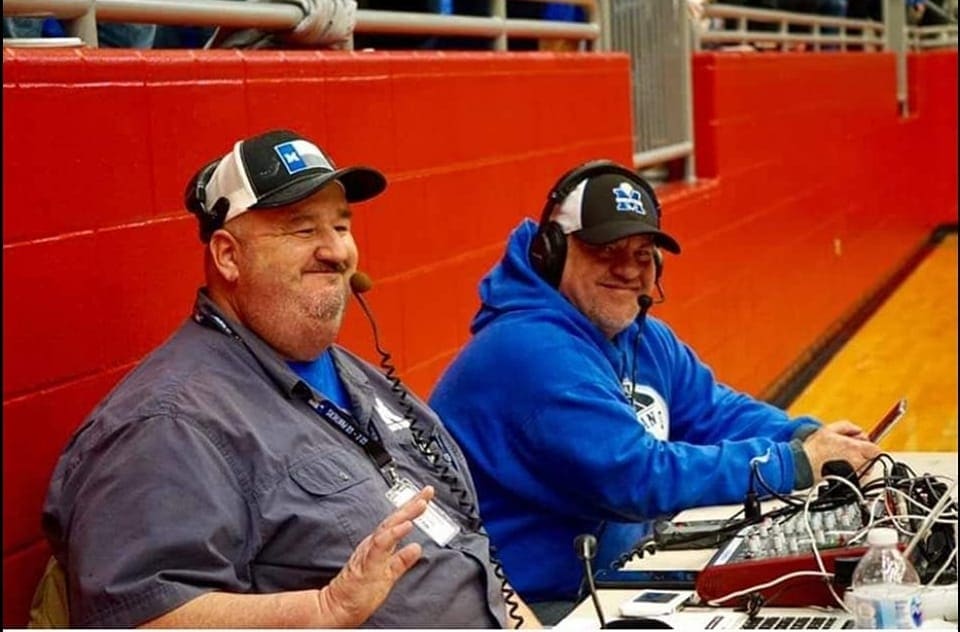Tater Beard and Todd Hemphill with headsets on