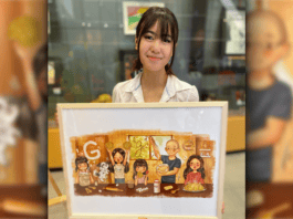 artist with Google doodle