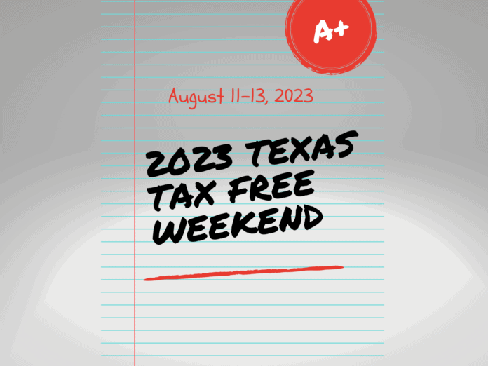 2023 Tax Free weekend graphic