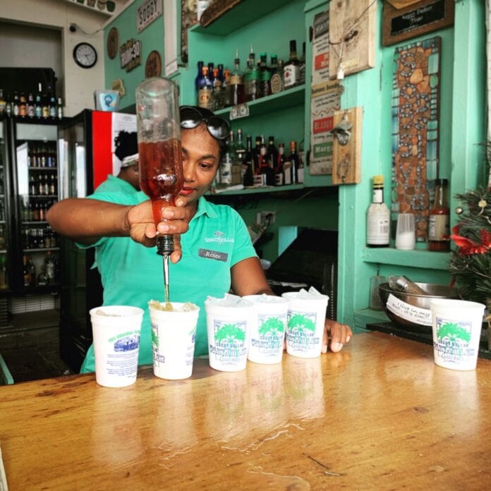 bartender pouring rum