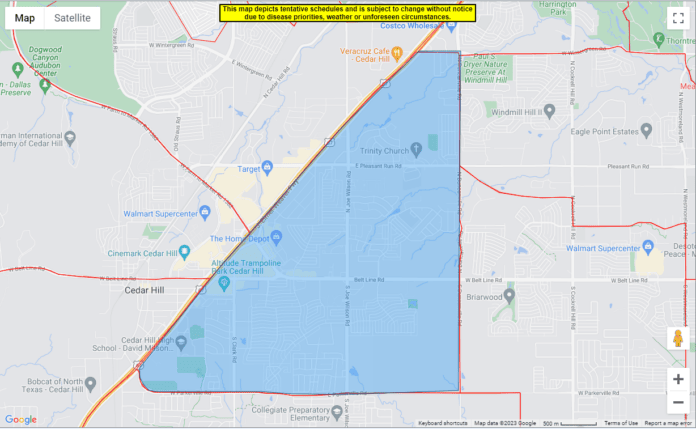 Cedar Hill map