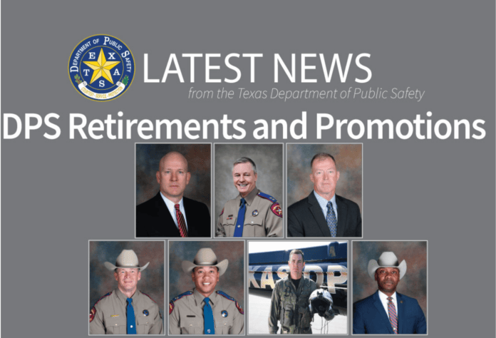 DPS photos of officers retiring or being promoted