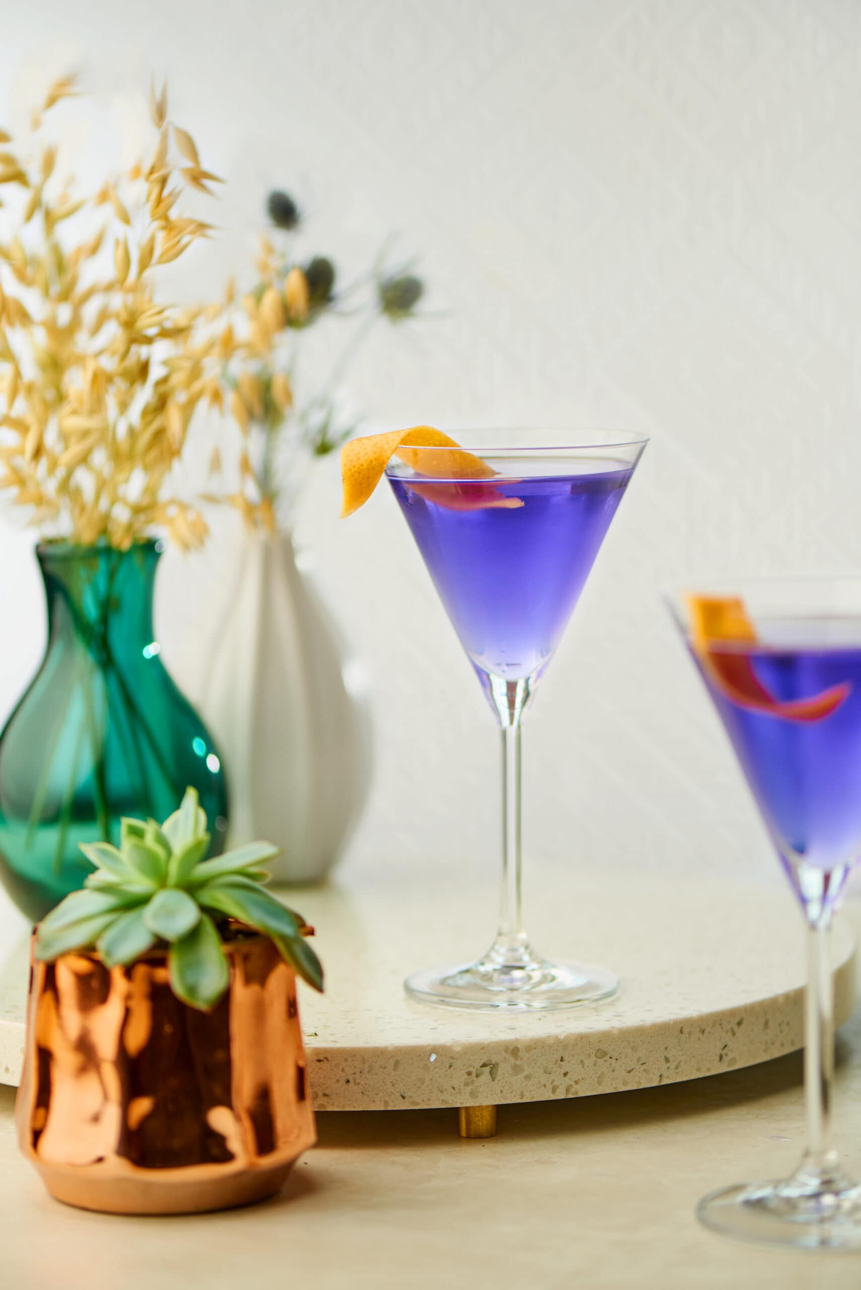 purple colors martini