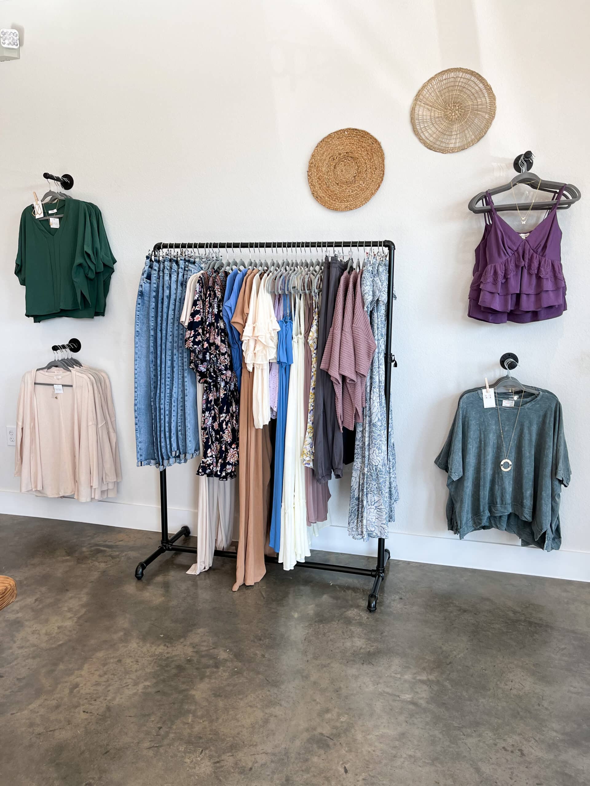 women's clothing in store