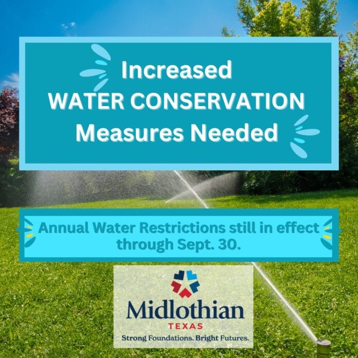 Midlothian water restrictions graphic