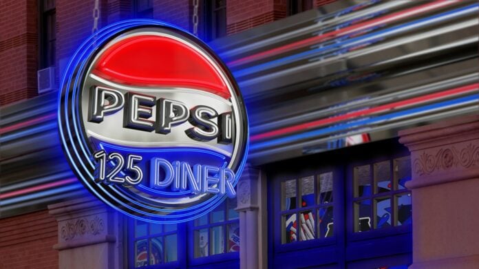 Pepsi 125 diner neon sign