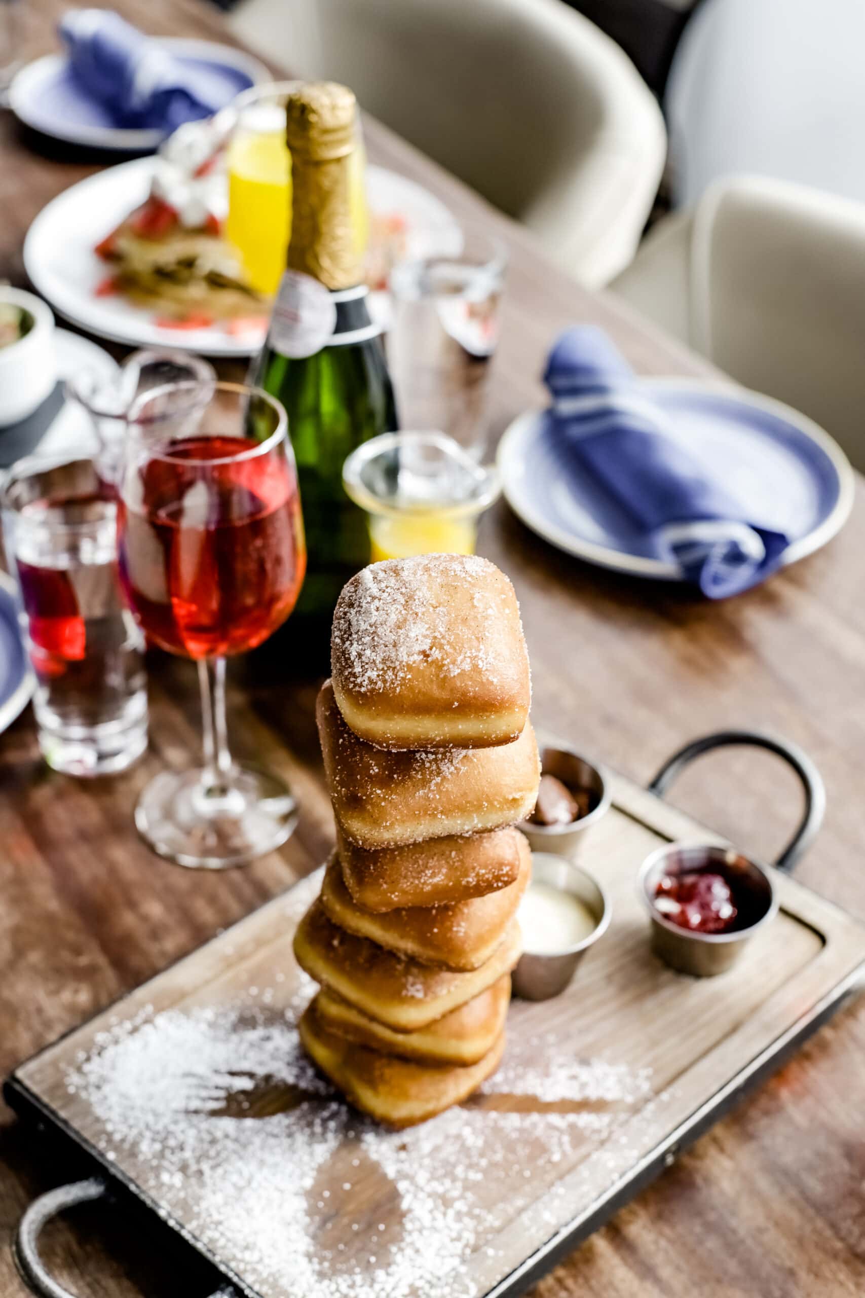 stack of beignets