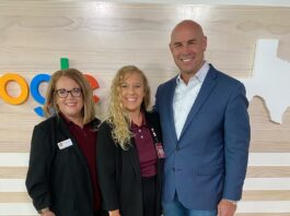 ROISD Superintendent Brenda Sanford and ROISD Education Foundation Executive Director Karen Anderson with U.S. Rep. Jake Ellzey.