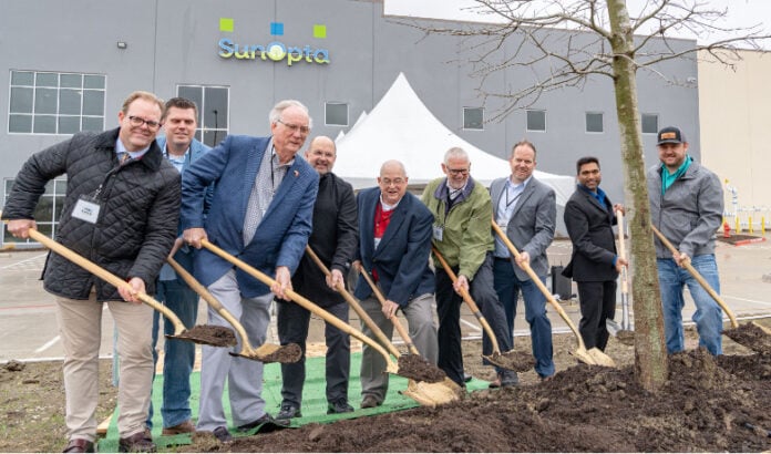 SunOpta Opening_Tree Planting Ceremony Midlothian city officials breaking ground at SunOpta