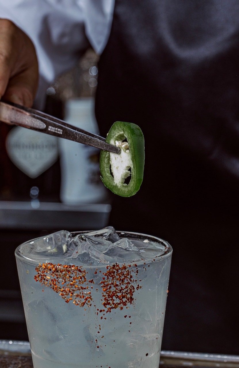 cocktail with Jalapeno