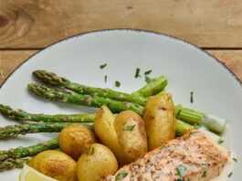 citrus grilled salmon with asparagus