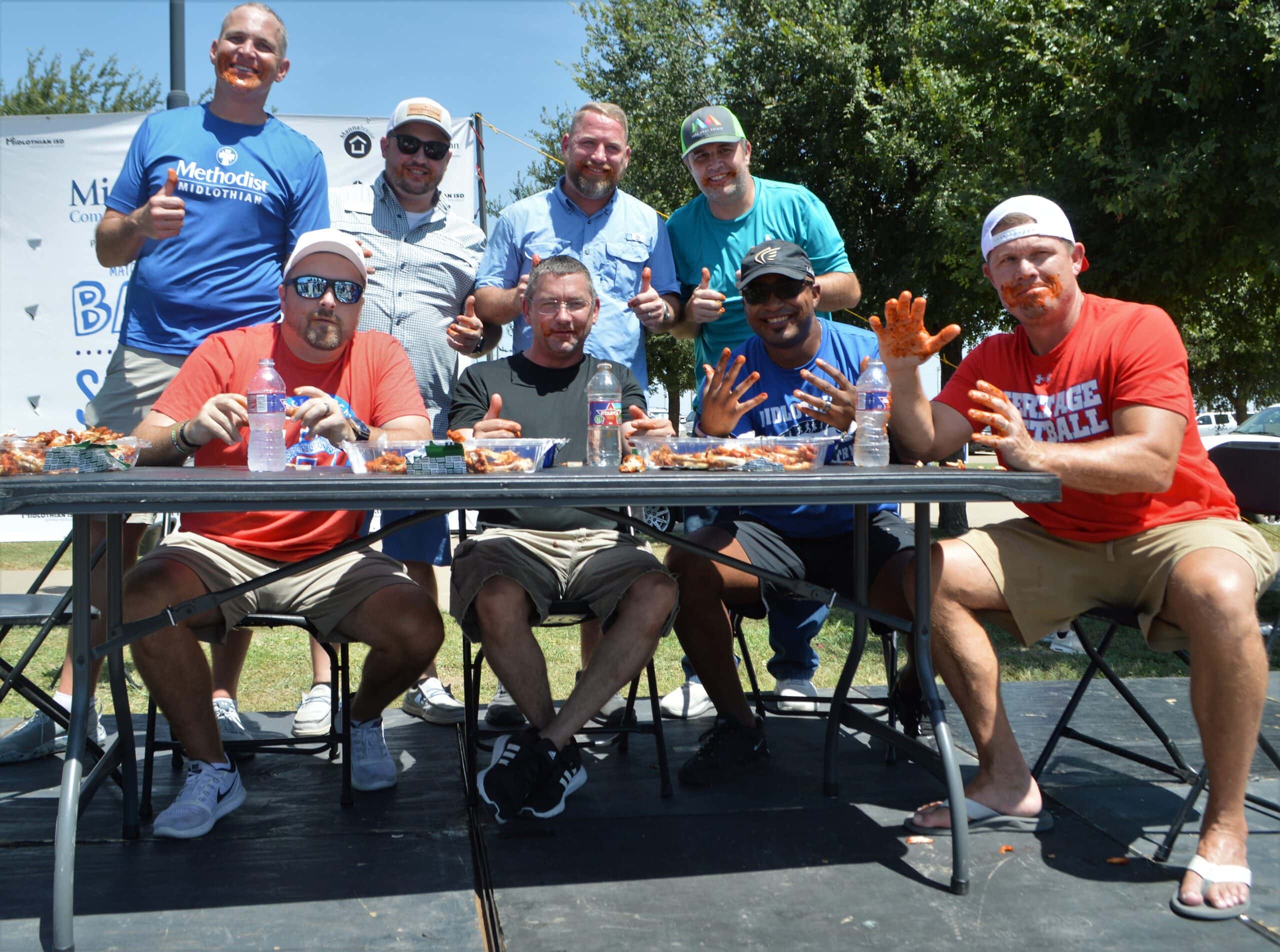 guys at wing eating contest