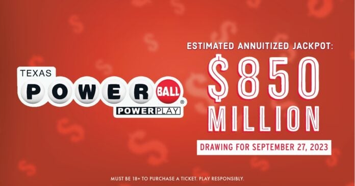 red powerball graphic