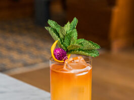 Ruby chai rum punch