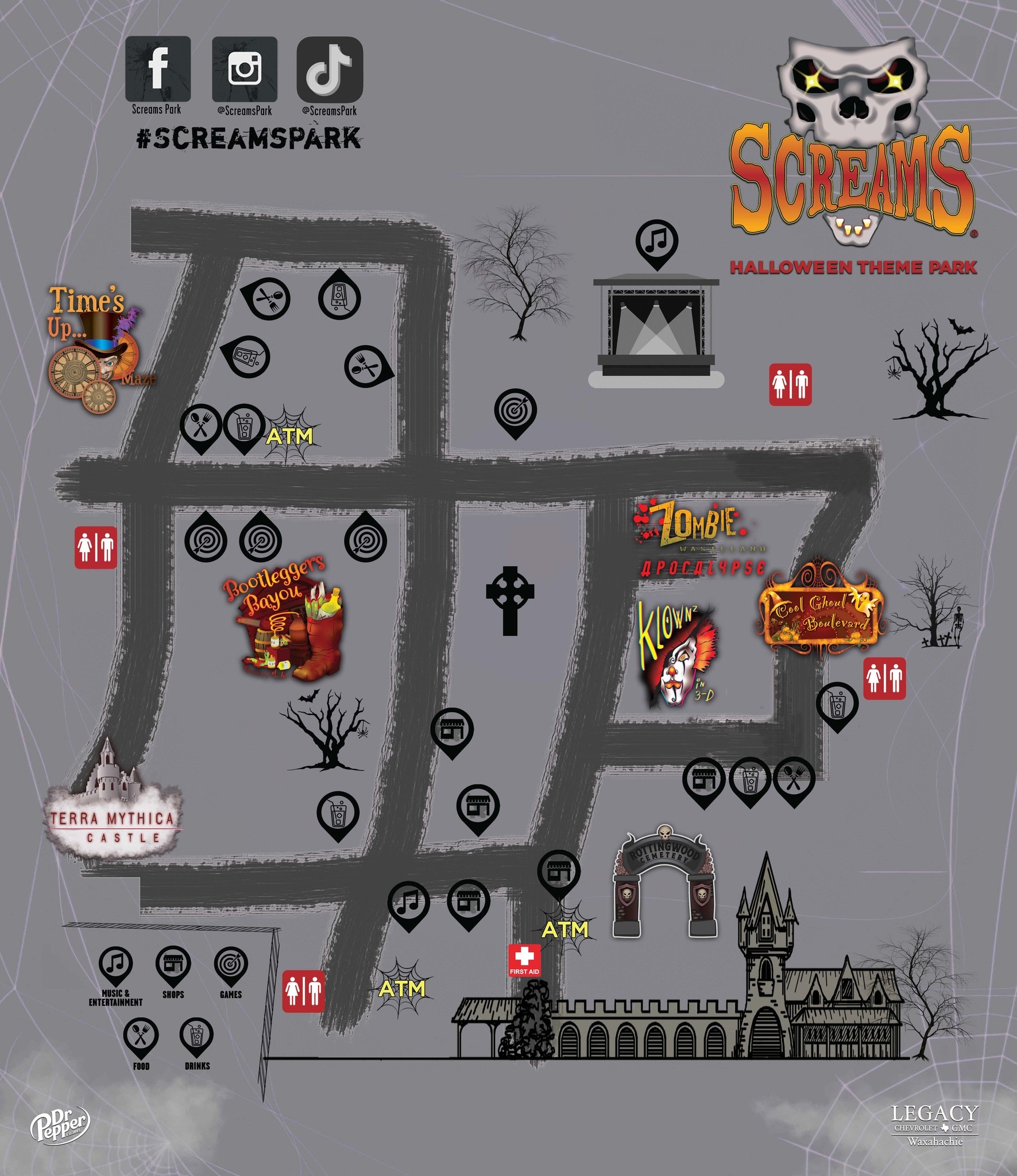 SCREAMS park map 