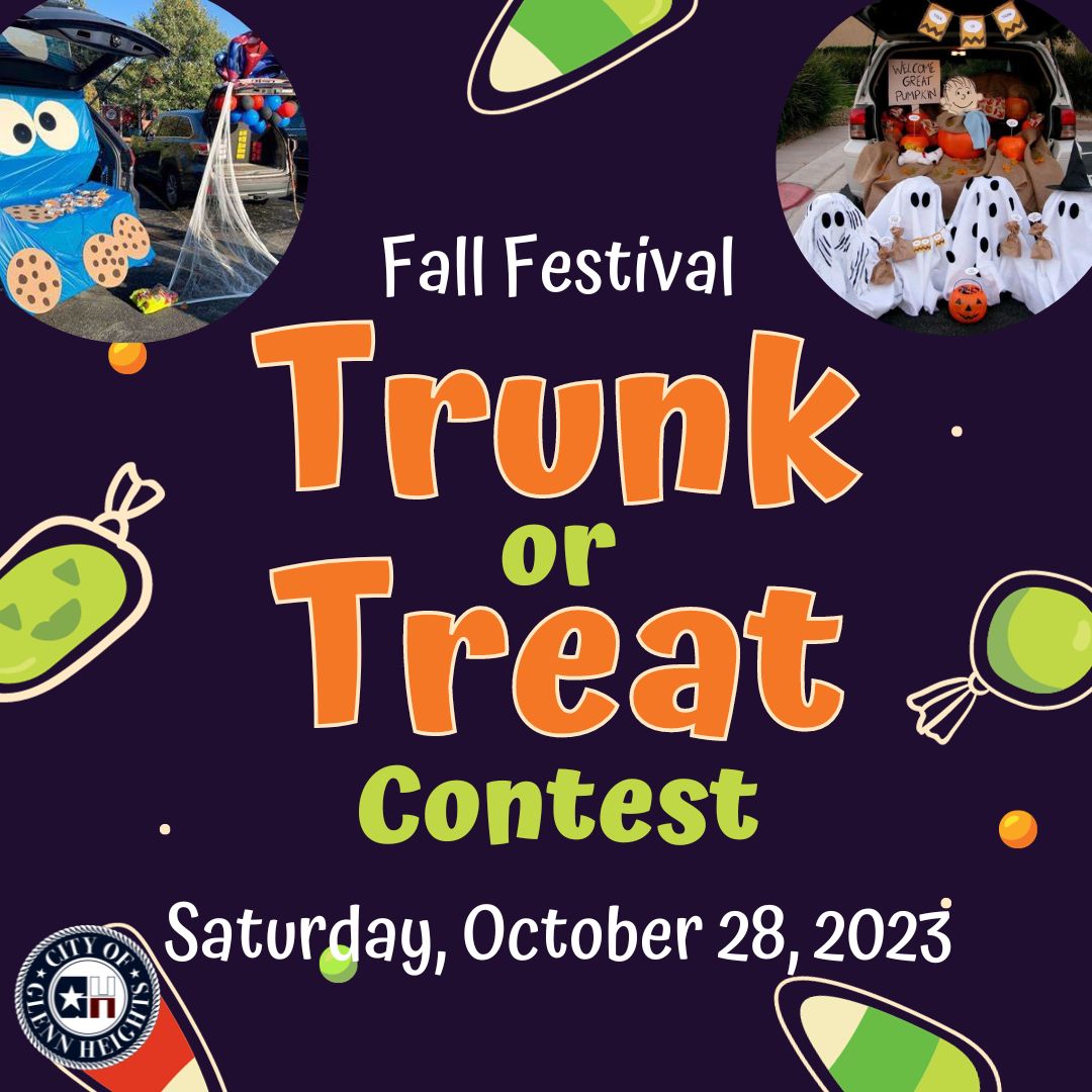 Glenn Heights trunk or treat flyer