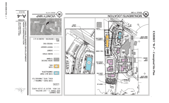 Holiday Inn site plan Midlothian