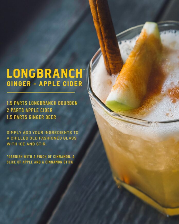 longbranch ginger apple cider cocktail with recipe