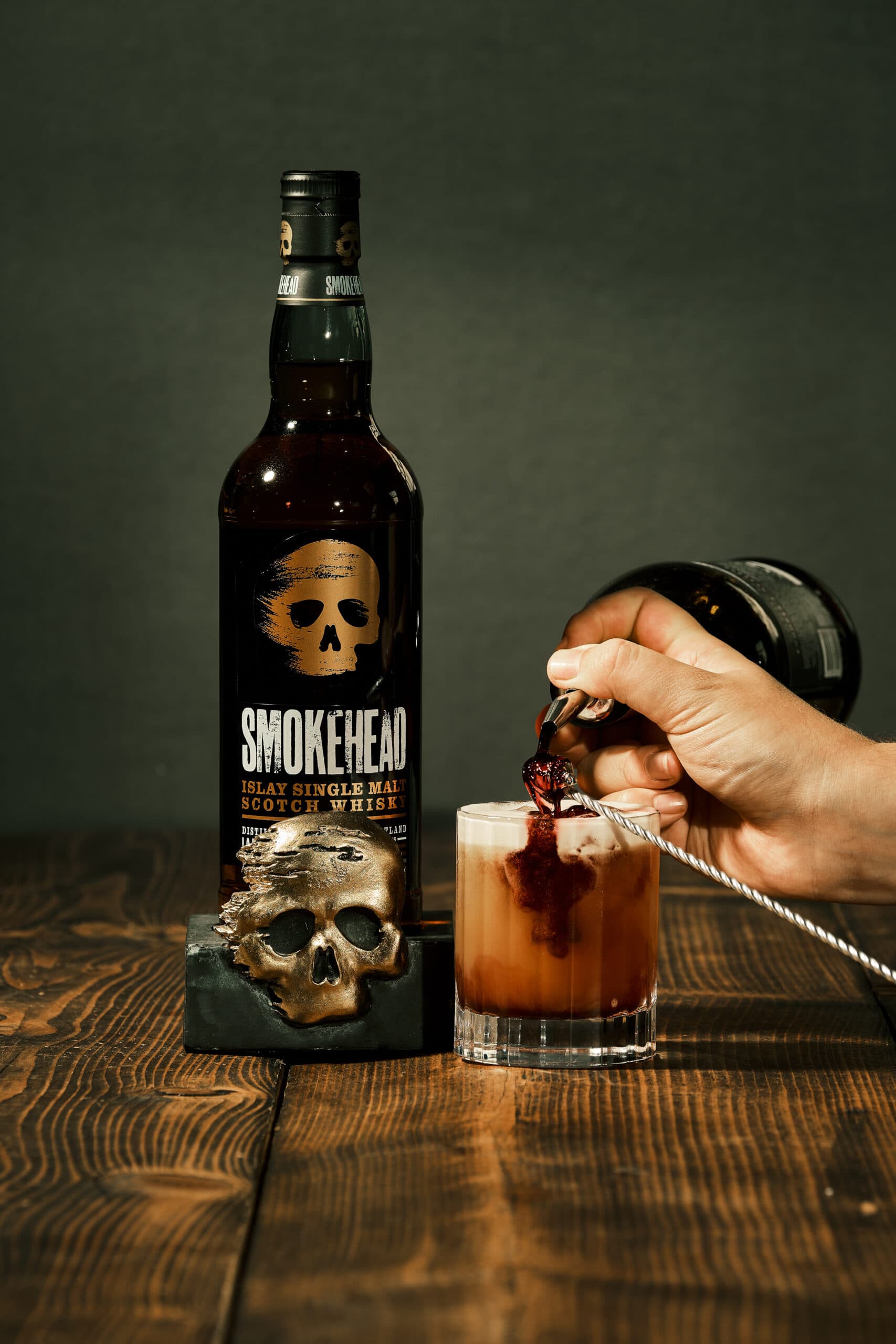 Smokehead whiskey and cocktail