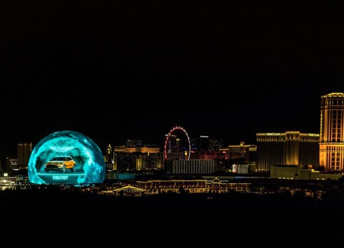 Aston Martin sphere in Las Vegas