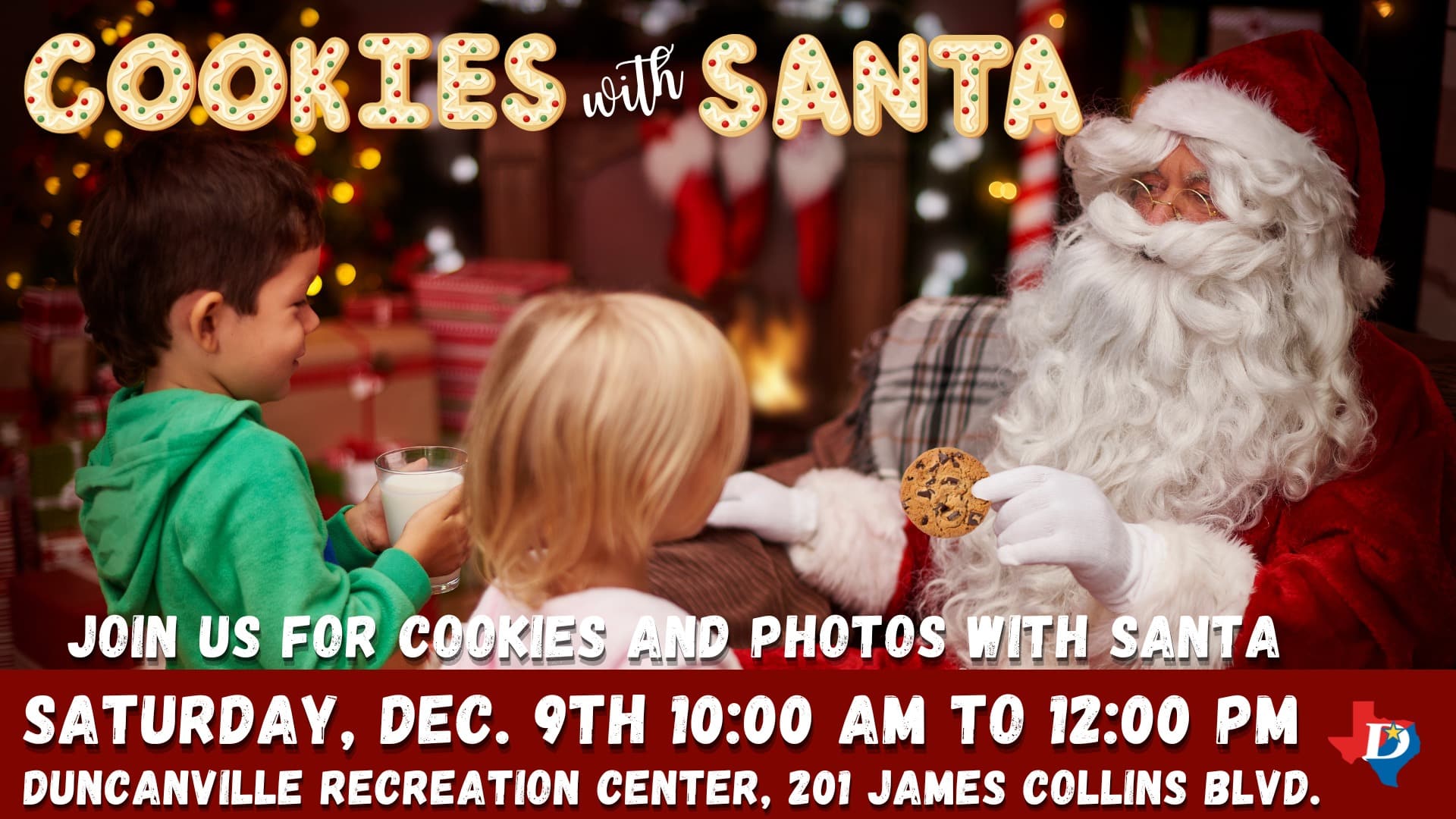 Cookies with Santa graphic