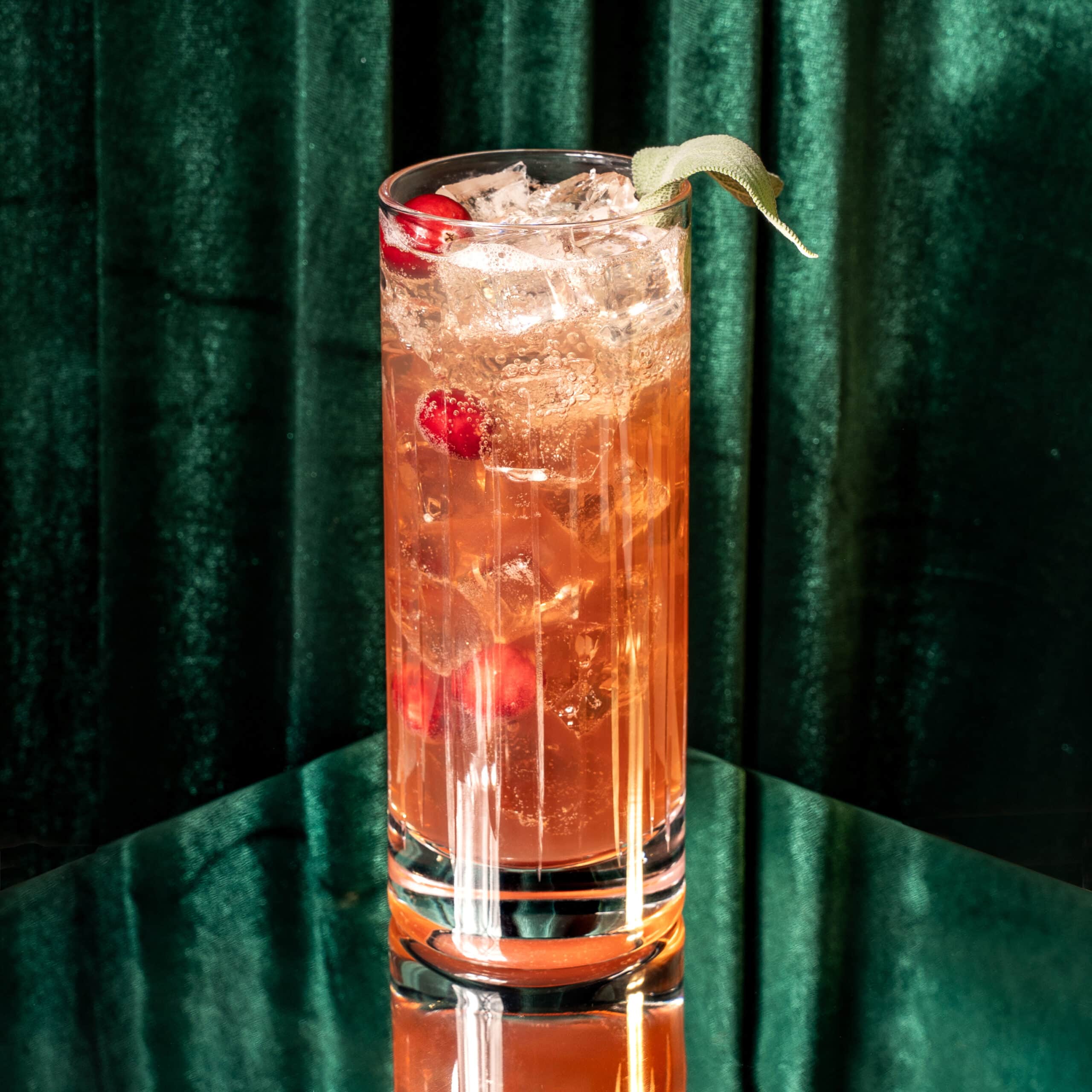 cocktail in highball glass