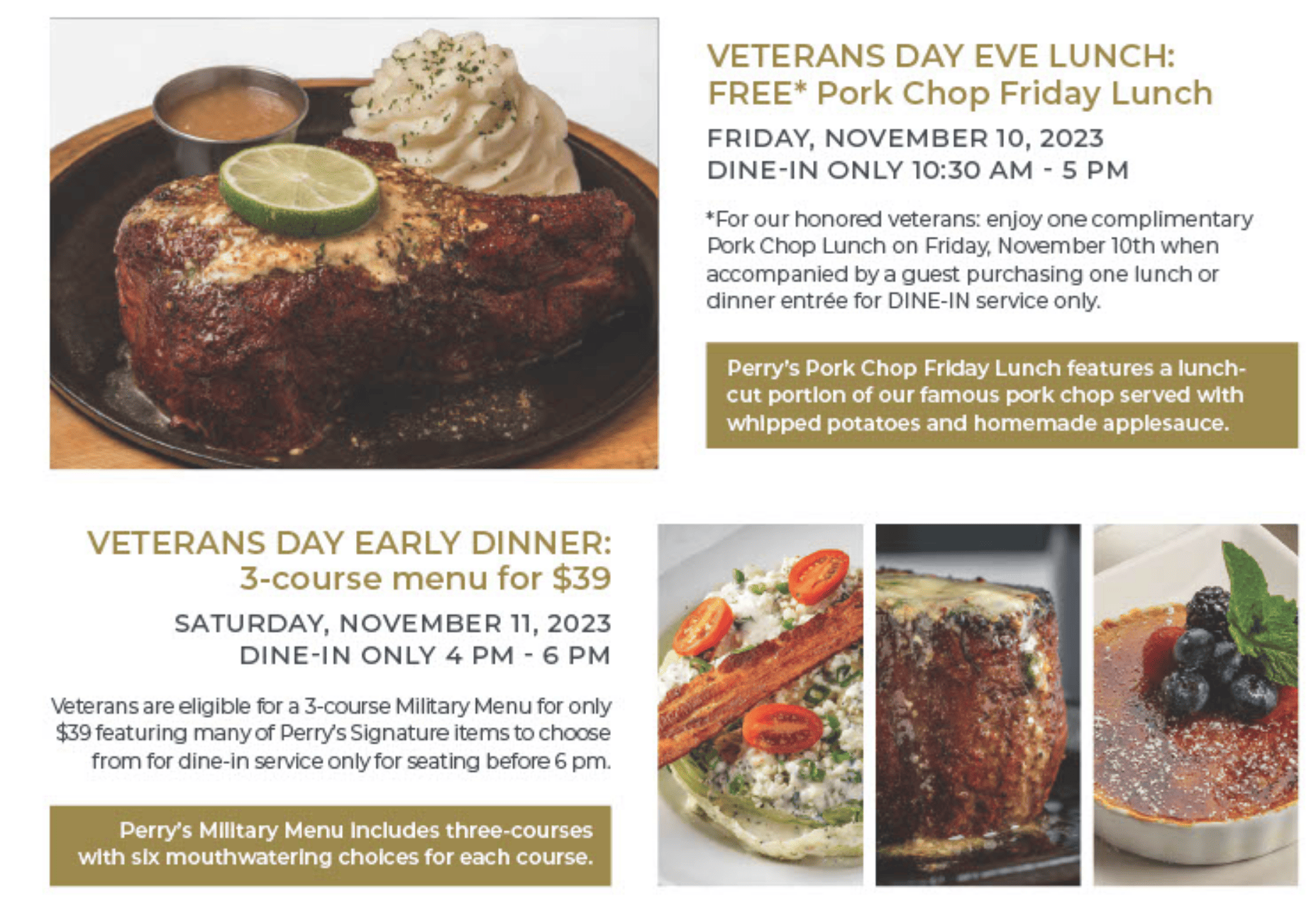 2023 Veterans Day Free Meals and Restaurant Deals and Discounts