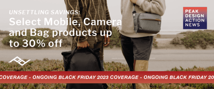 Peak Design Black Friday sales banner