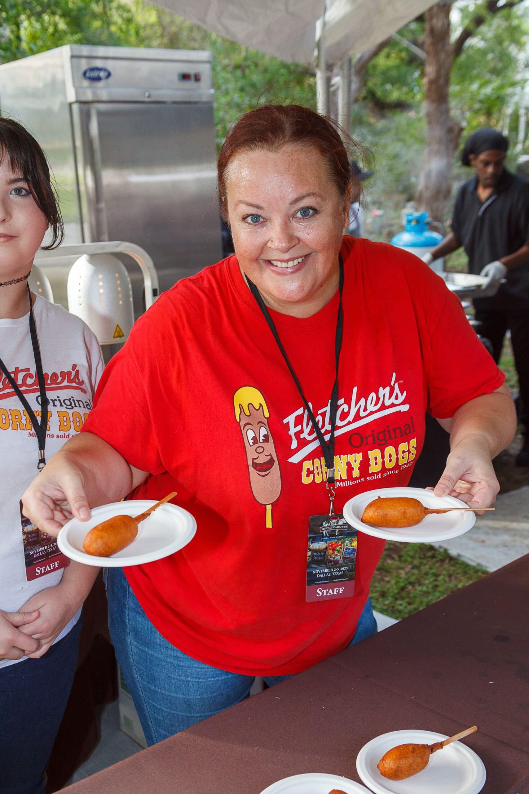 Fletchers corny dog minis at Chefs for Farmers