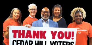 Cedar Hill ISD Passes VATRE by 2-to-1 Margin thank you chisd voters sign