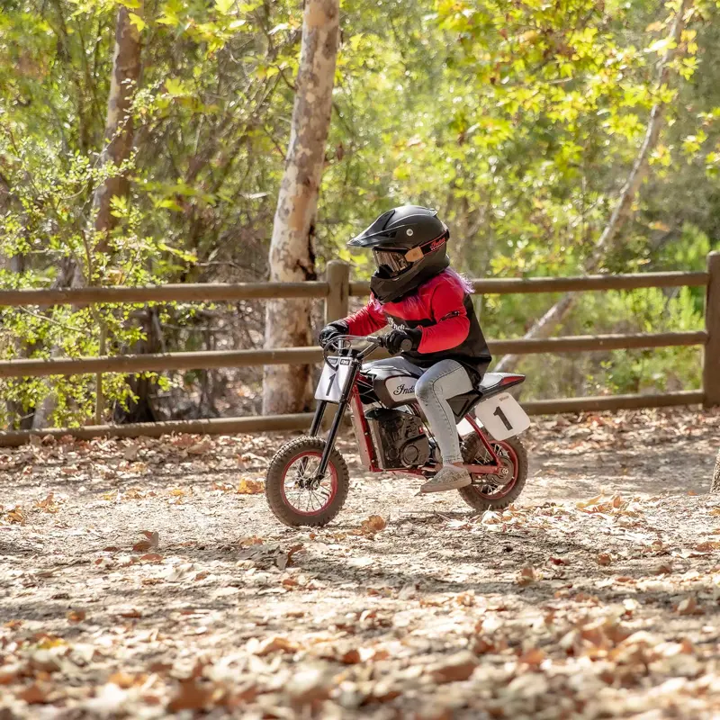 kid on a mini motobike