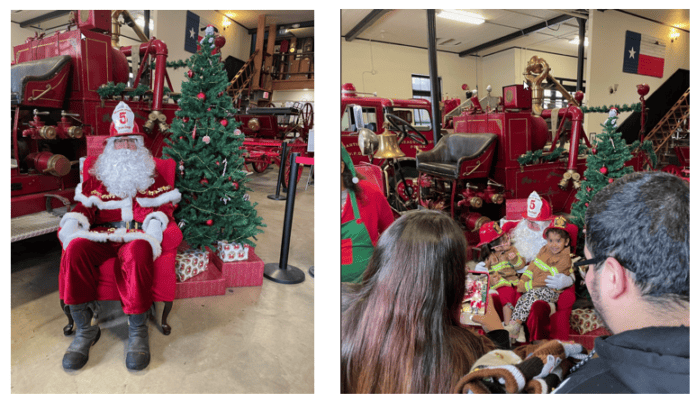 Santa at the fire station